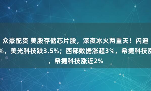 众豪配资 美股存储芯片股，深夜冰火两重天！闪迪跌超5%，美光科技跌3.5%；西部数据涨超3%，希捷科技涨近2%